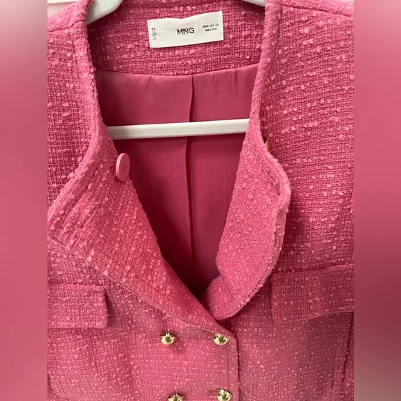 🩷NWOT🩷 MANGO Tweed Lady Jacket in XS - Picture 7 of 10